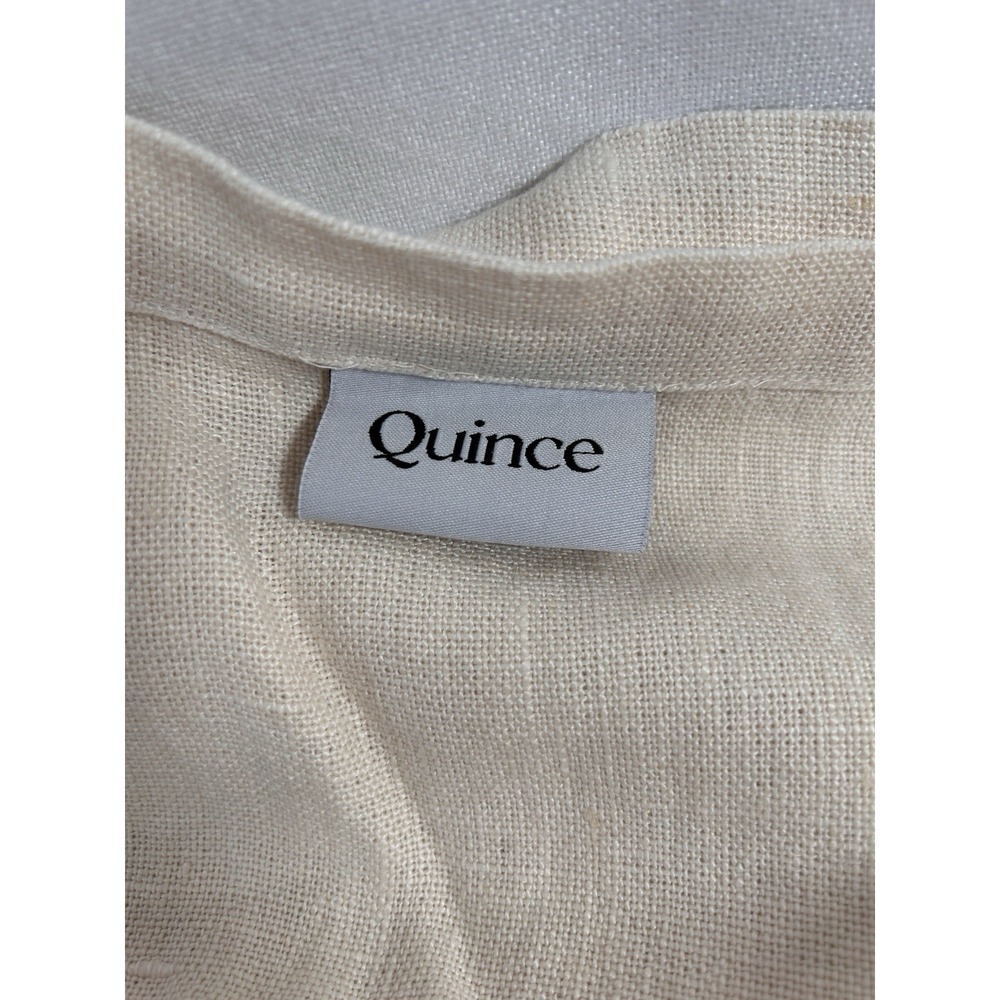 QUINCE VINTAGE WASH EUROPEAN LINEN BED COVER King Cal King BLANKET Oat NWOT - Picture 3 of 5